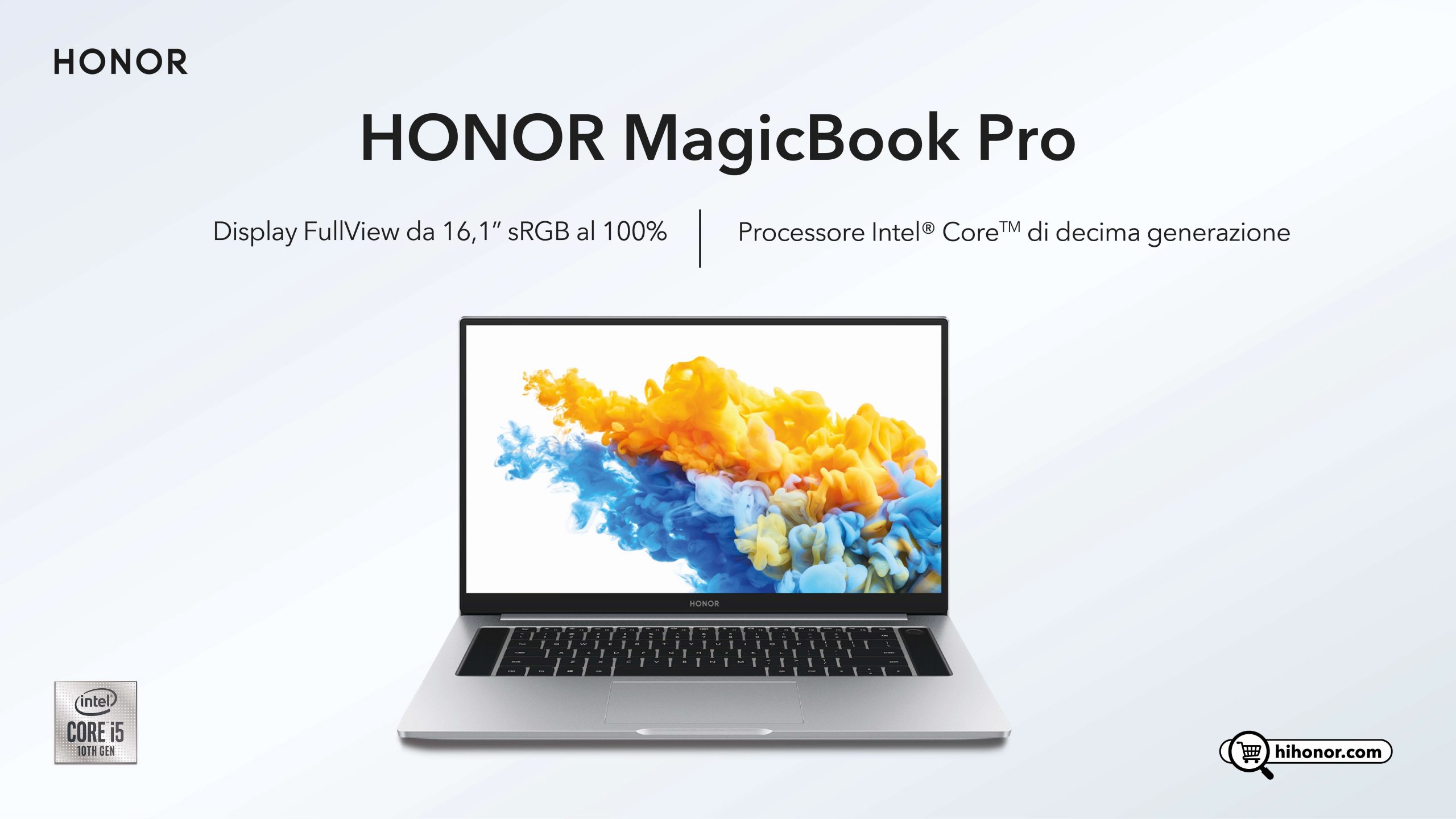 HONOR MagicBook Pro con processore Intel Core di decima generazione