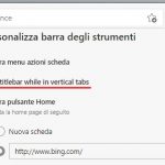 Microsoft Edge - Schede verticali attive - Mostra e nascondi barra del titolo nelle Impostazioni