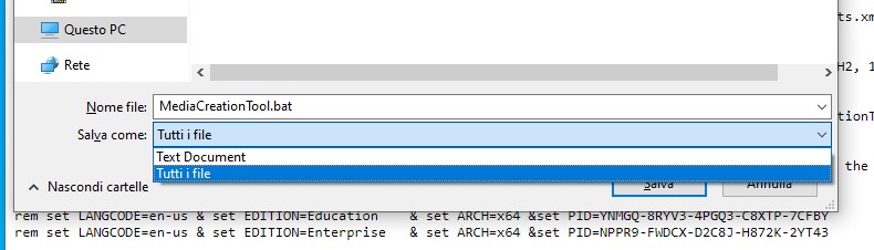 Universal MediaCreationTool - Download file bat