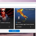 Widget Notizie e interessi - Microsoft Edge - Layout orizzontale