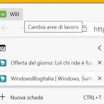 Microsoft Edge - Aree di lavoro - Cambio workspace