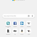 Microsoft Edge Canary - Android - Pagina nuova scheda - Tema chiaro
