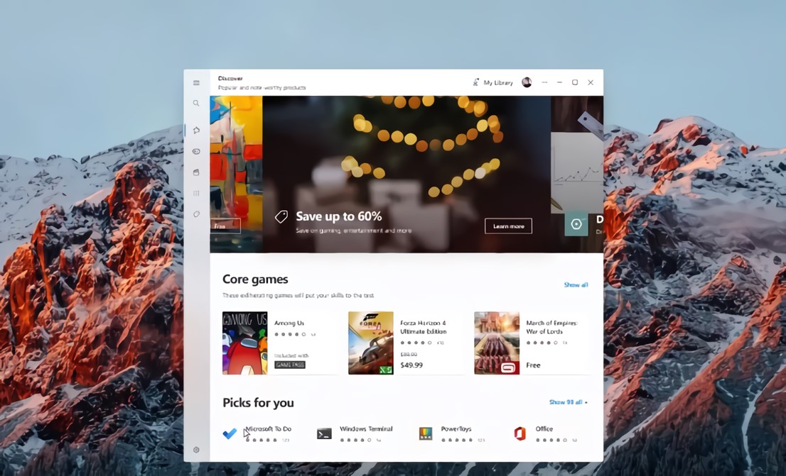 Microsoft Store - Windows 10 - Concept