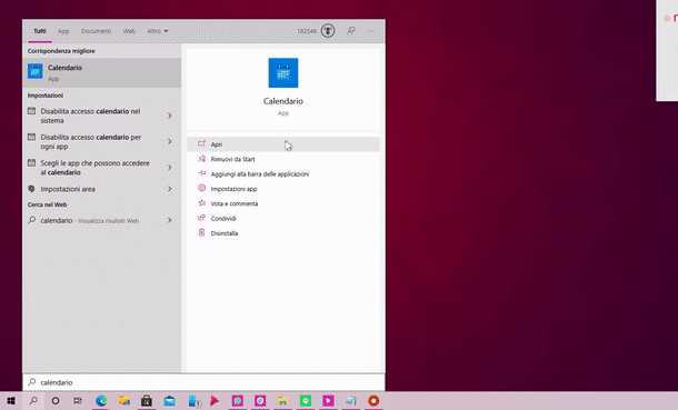 Apertura app Contatti Microsoft da Posta e Calendario in Windows 10