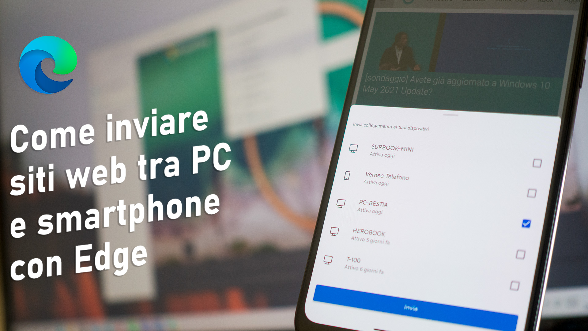 Come inviare siti web facilmente tra PC e smartphone con Microsoft Edge