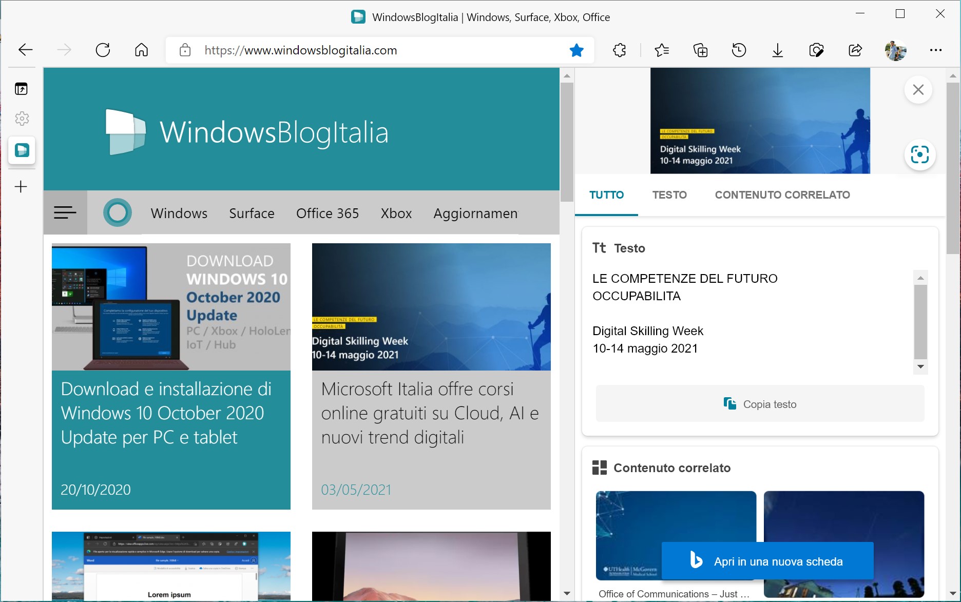Microsoft Edge - Ricerca inversa per le immagini all'interno della sidebar