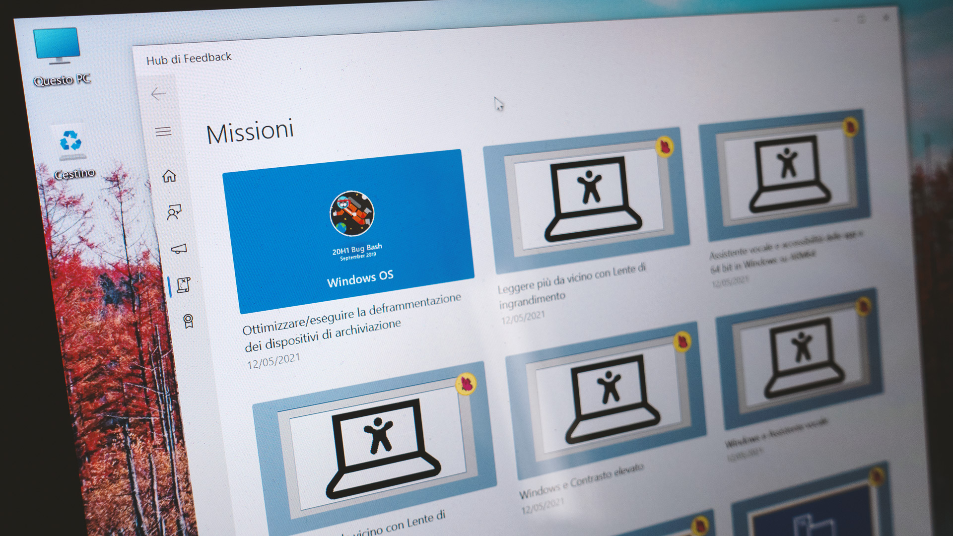 Windows 10 - Hub di Feedback - Missioni di Bug Bash