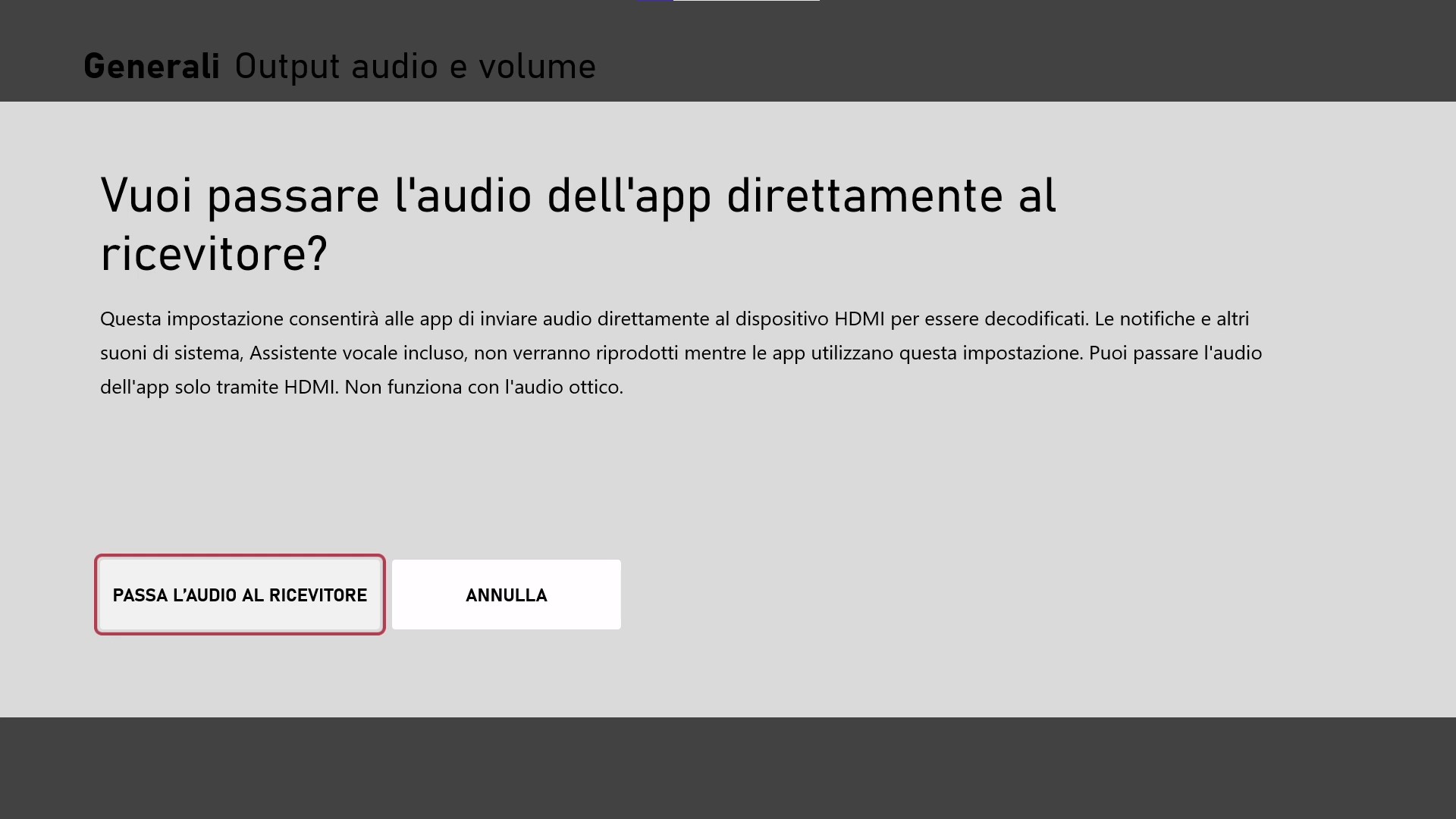 Xbox - Aggiornamento di maggio 2021 - Audio PassThrough