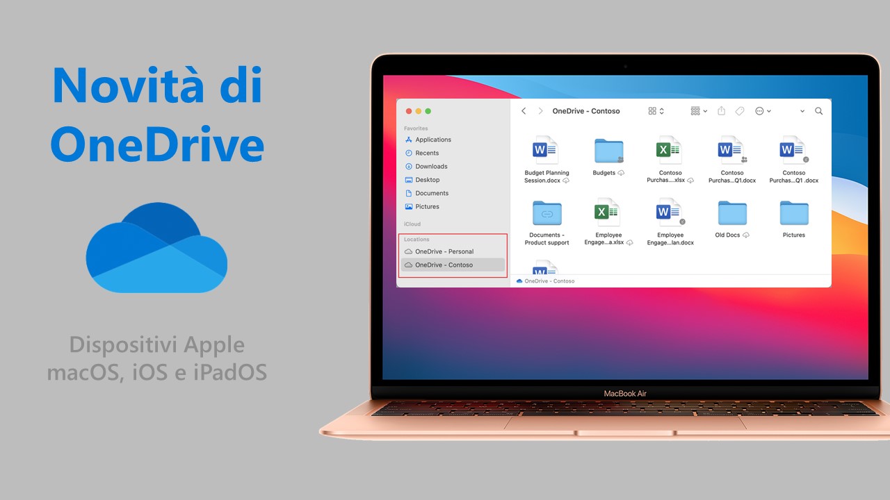 Microsoft OneDrive - Nuove feature per dispositivi Apple - 2021