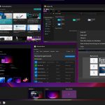 Windows 11 - Build 21996 - Nuova Visualizzazione attività e desktop virtuali con tema scuro