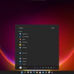 Windows 11 - Build 21996 - Nuovo menu Start con elenco di tutte le app tema scuro