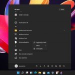 Windows 11 - Build 21996 - Nuovo menu Start tema scuro - Aggiunta di un'app al menu Start