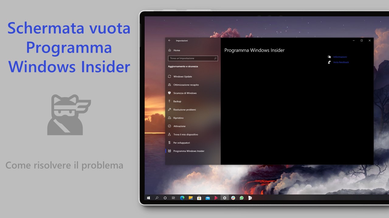 Come risolvere il problema della schermata vuota di Windows Insider