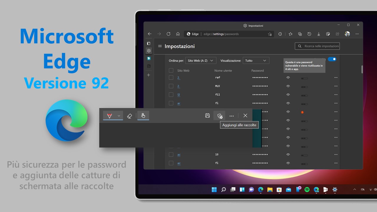 Microsoft Edge 92 per Windows e macOS