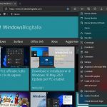 Microsoft Edge Canary - Enable Windows 11 Visual Updates - Nuovo design menu semitrasparente