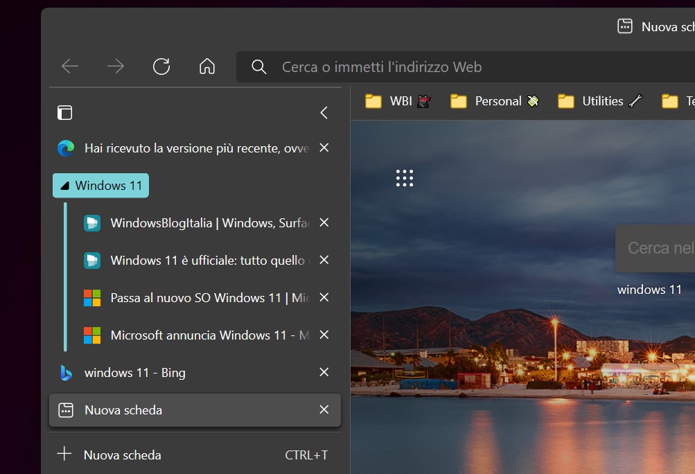 Microsoft Edge - Gruppi di schede