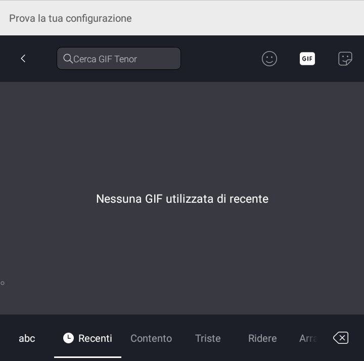 Microsoft SwiftKey Beta per Android - GIF con Tenor e elementi recenti