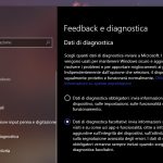 Windows 10 - Impostazioni feedback e diagnostica