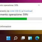 Windows 11 Build 22000.51 - Barra delle applicazioni - Indicatore progresso