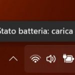 Windows 11 Build 22000.51 - Barra delle applicazioni - Pulsante unico con connettività, audio e batteria