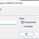 Windows 11 Build 22000.51 - Editor del Registro di sistema - Valore della DWORD TaskbarSI