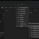 Windows 11 Build 22000.51 - Esplora file - Barra dei comandi - Opzioni di visualizzazione