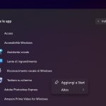 Windows 11 Build 22000.51 - Menu Start - Aggiungi app a Start