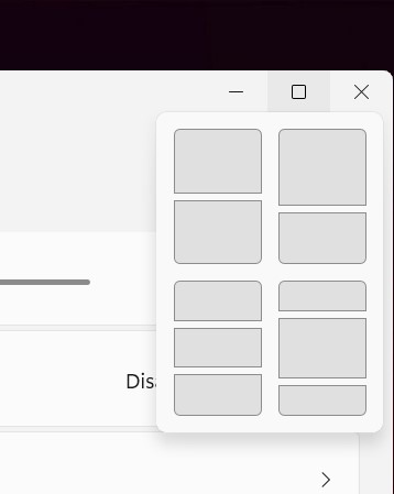 Windows 11 Build 22000.65 - Layout di snap in verticale