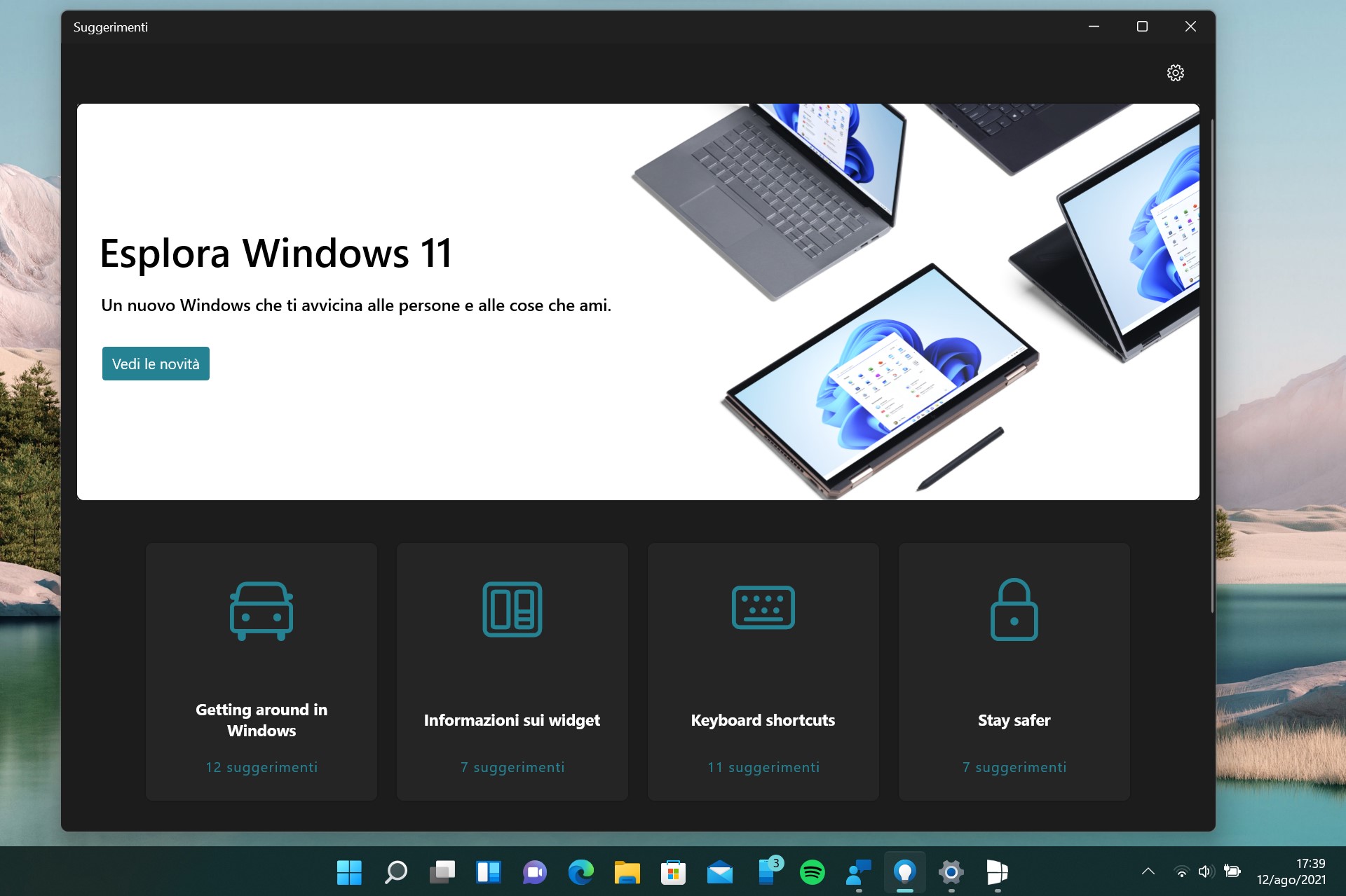 App Suggerimenti in Windows 11