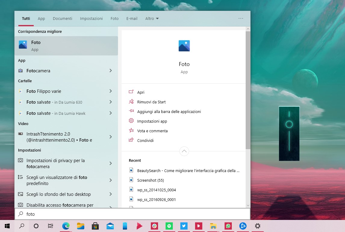 BeautySearch - Rimozione sfondo dalle icone delle UWP nella Ricerca Windows
