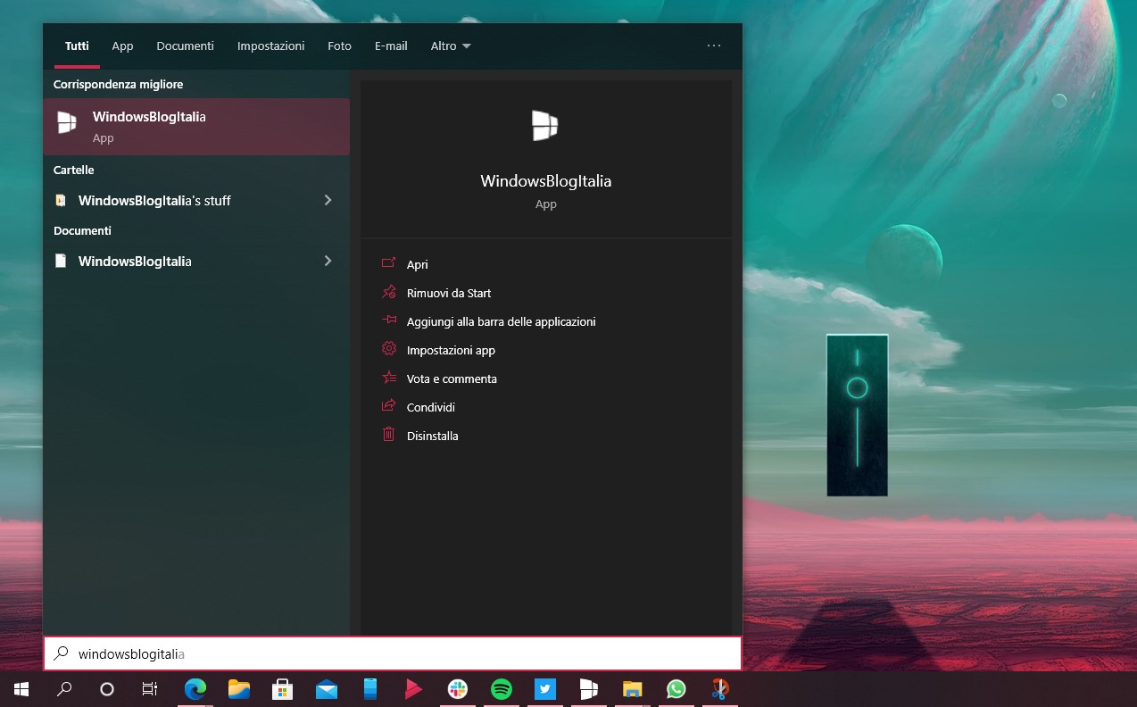 BeautySearch - Tema scuro nei risultati della Ricerca Windows