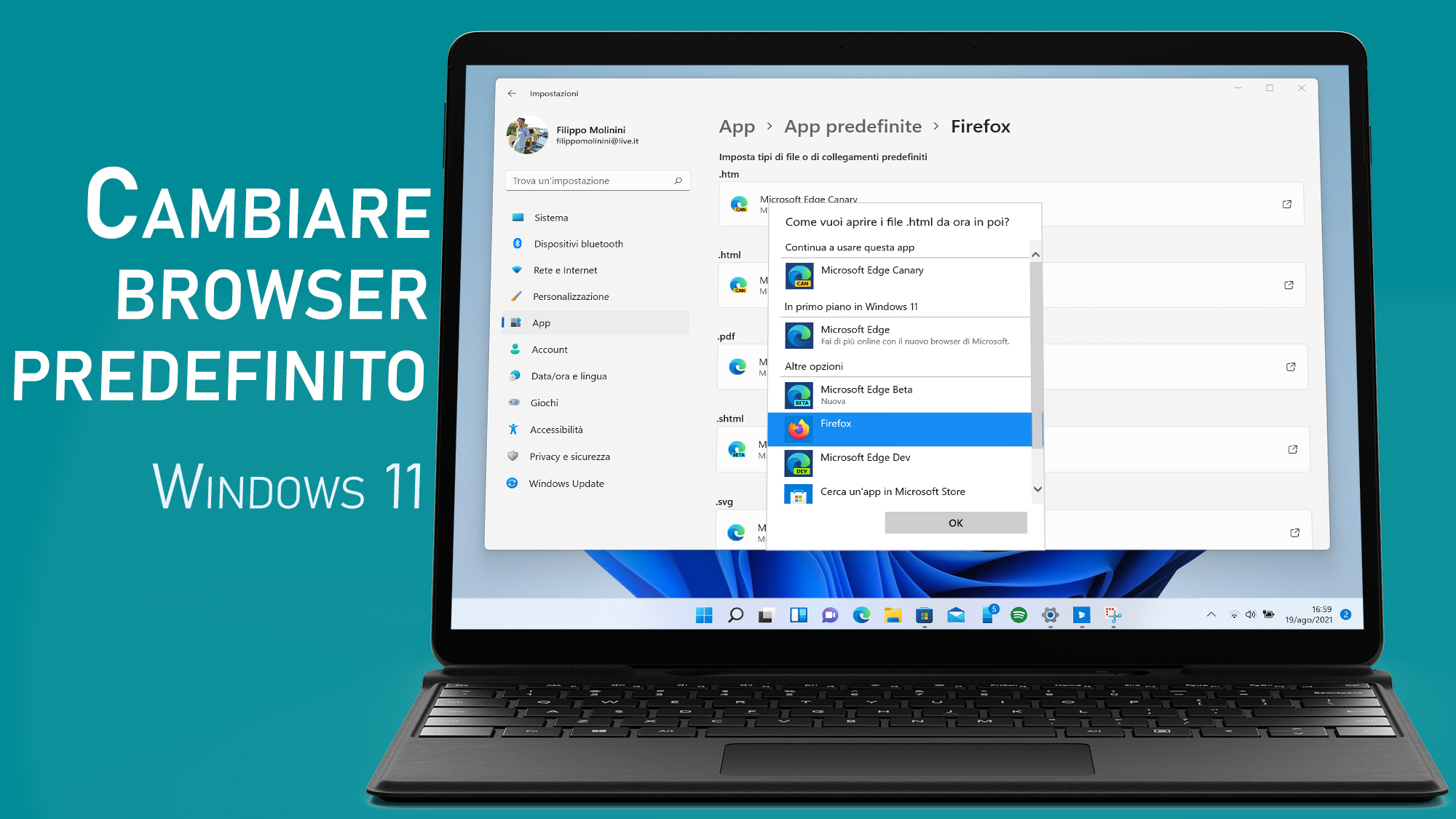 Come cambiare il browser predefinito in Windows 11