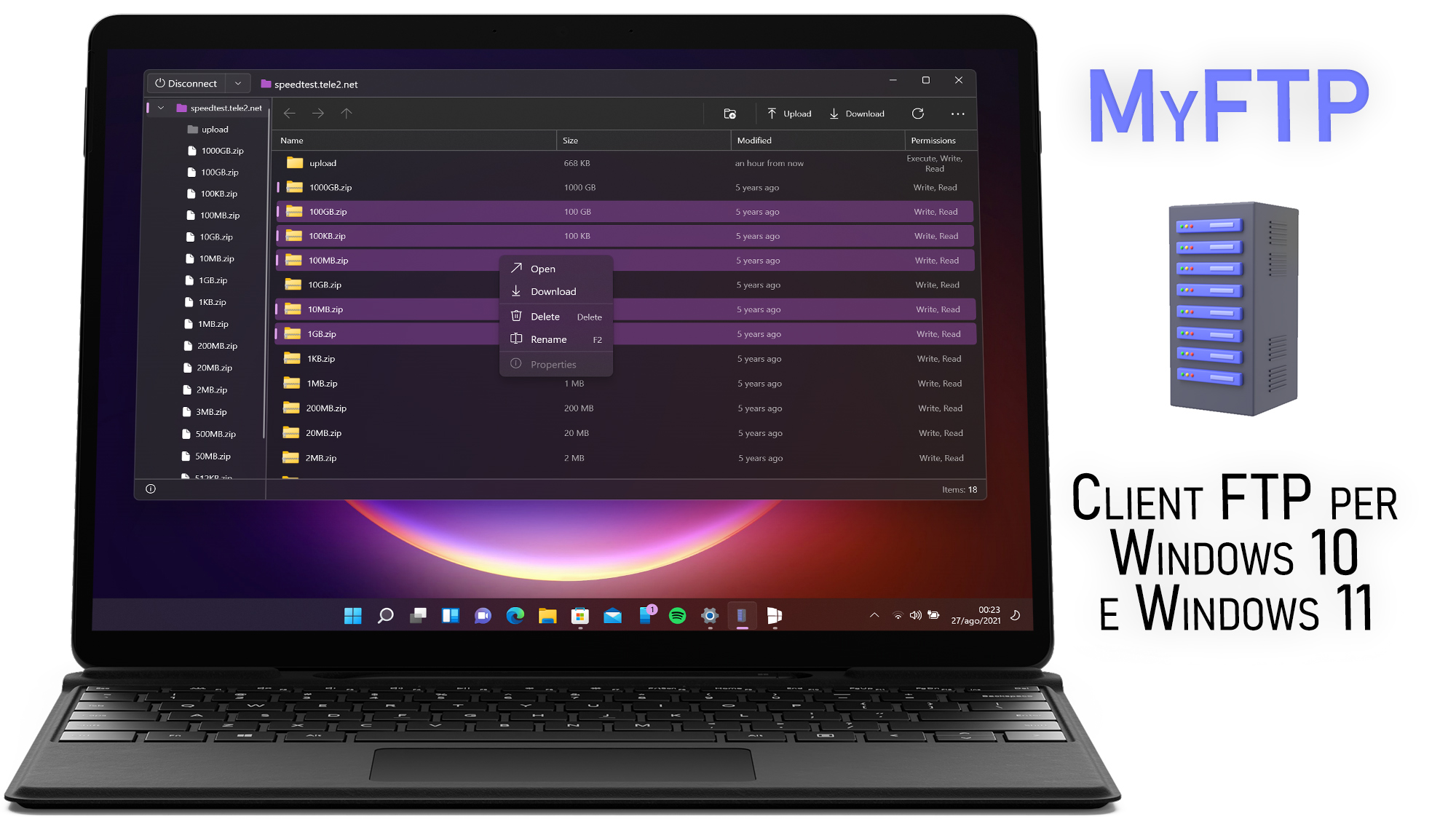 MyFTP - Client FTP per Windows 10 e Windows 11