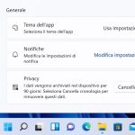 Windows 11 - App Orologio - Impostazioni per la privacy