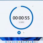 Windows 11 - App Orologio - Timer in modalità schermo intero