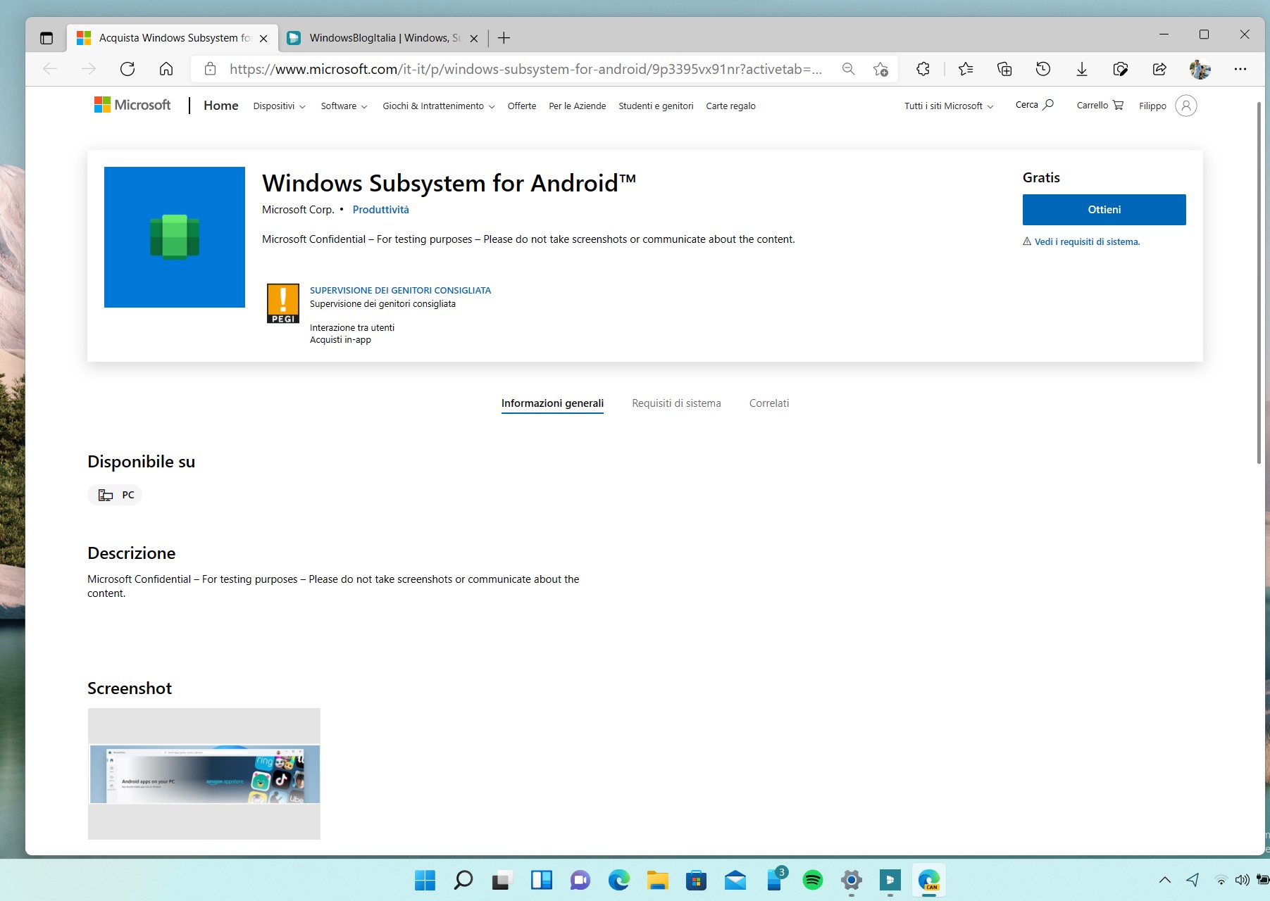 Windows Subsystem for Android - Microsoft Store