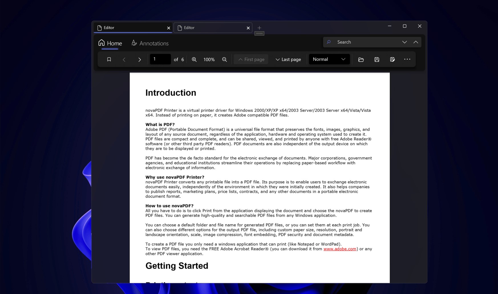Fluetro PDF Editor - App per Windows - Modifica e annota i file PDF