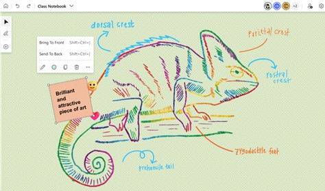 Microsoft Whiteboard - Opzioni livelli per gli oggetti