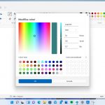 Paint per Windows 11 - Nuova finestra di dialogo - Modifica colori