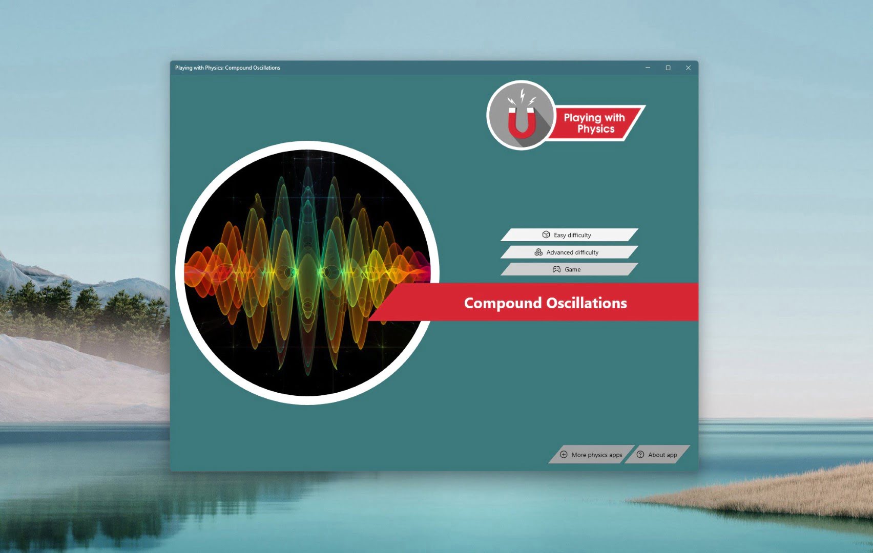 Playing with Physics Compound Oscillations - App per Windows - Render di oscillazioni multiple