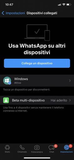 WhatsApp per iOS - Multi-dispositivo (beta) 3