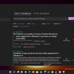 Windows 11 - Hub di Feedback - Schermata feedback