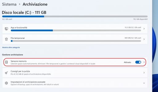 Icona Unità Disco Del Computer Windows 11 Come liberare spazio su disco del PC con Sensore memoria in Windows 11