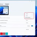 Windows 11 - Impostazioni modalità tema personalizzato