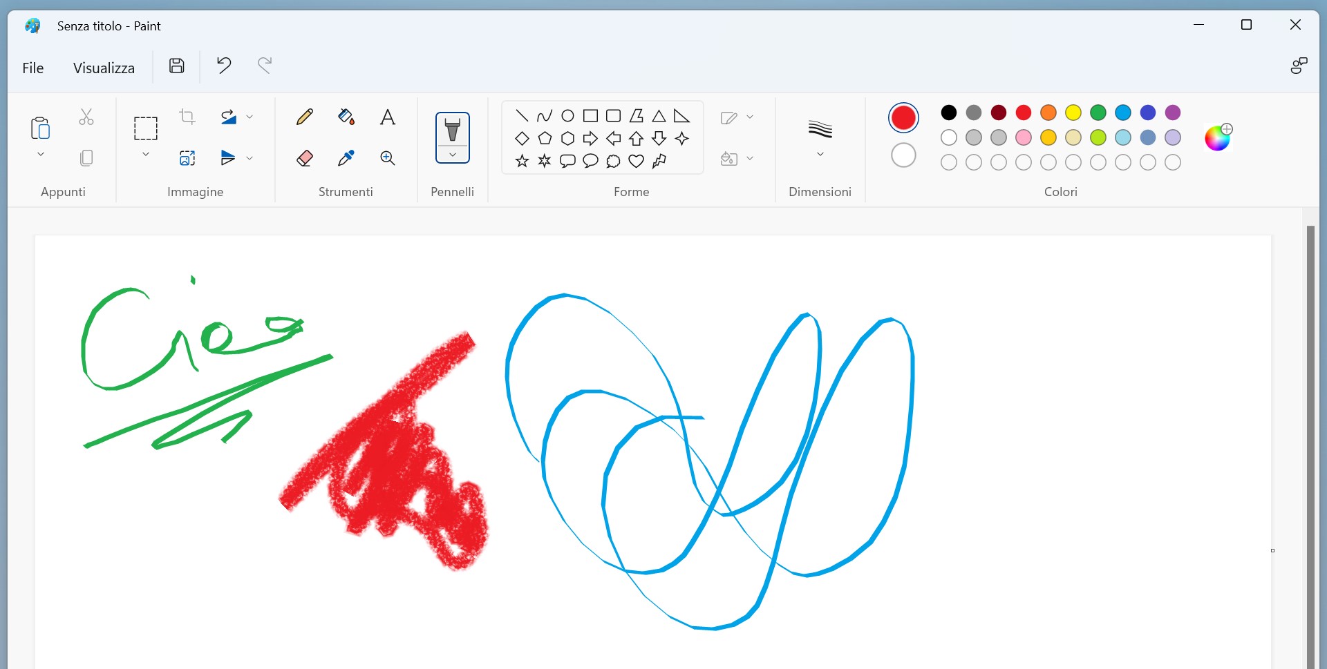 Windows 11 - Microsoft Paint - Nuova barra degli strumenti