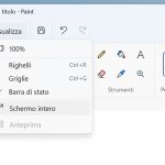 Windows 11 - Microsoft Paint - Nuovo menu Visualizza