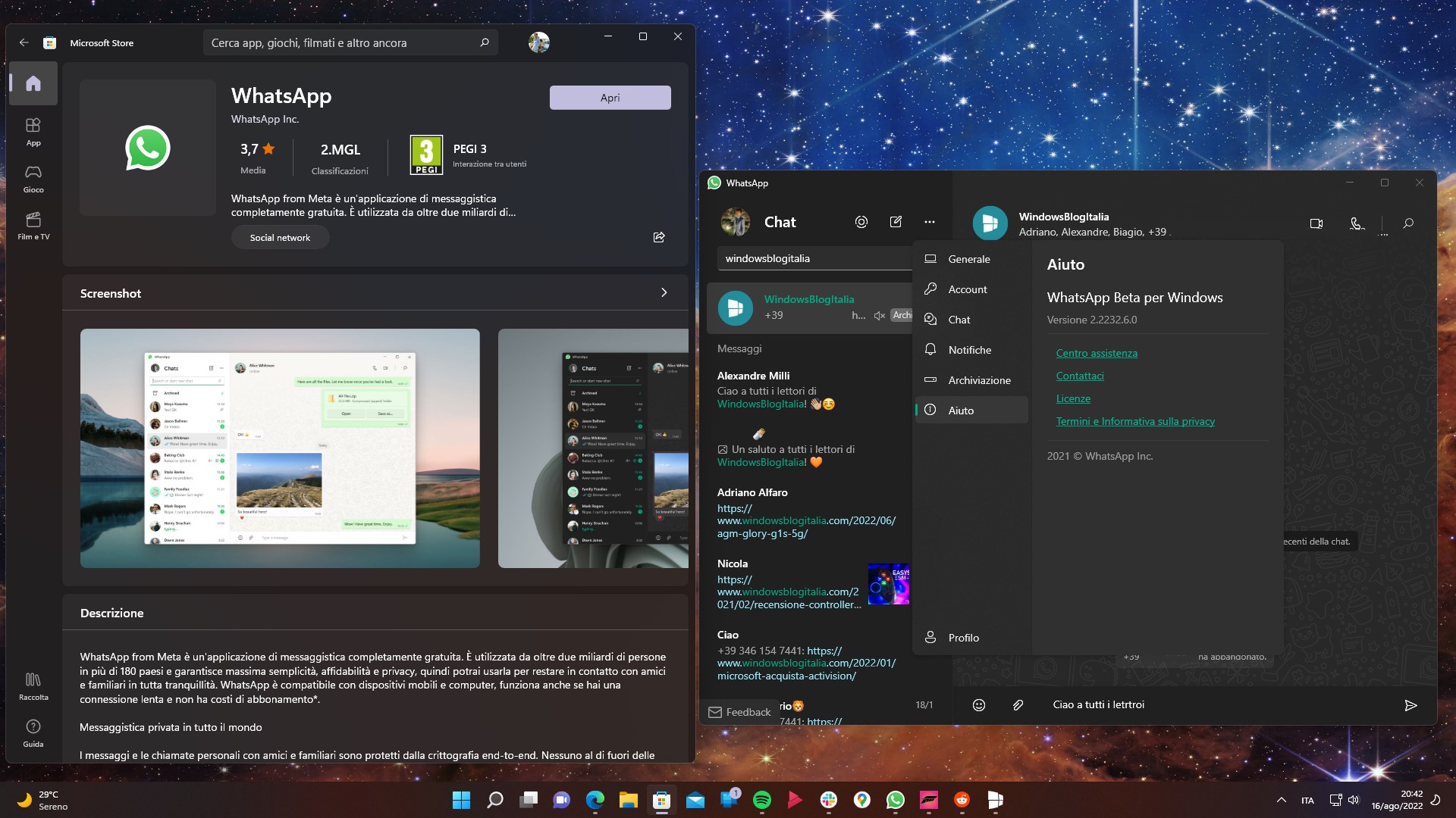 WhatsApp per Windows - Nuova versione UWP disponibile pubblicamente nel Microsoft Store