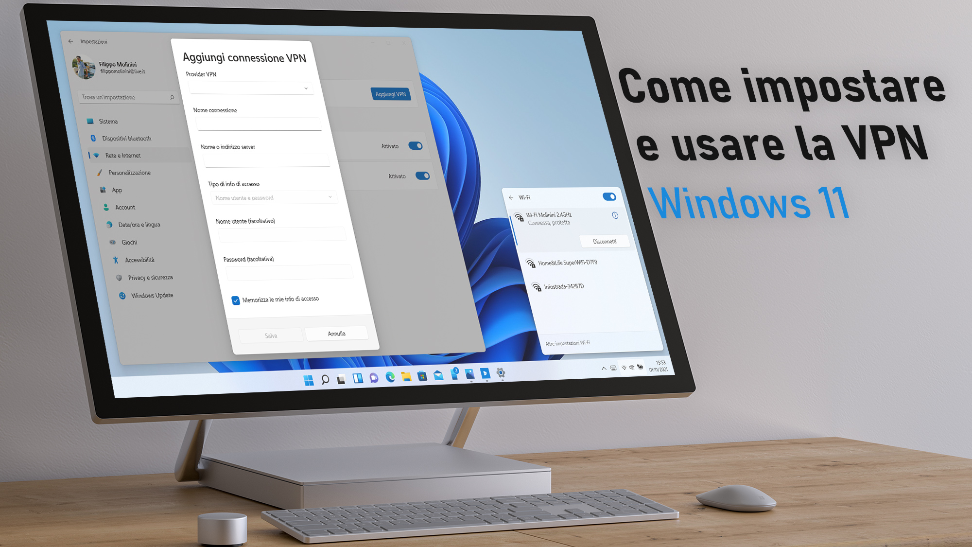 Windows 11 - Come impostare e usare la VPN