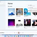 Windows 11 - Nuova app Media Player - Schermata principale con opzioni per aprire file, cartelle e URL - Tema chiaro