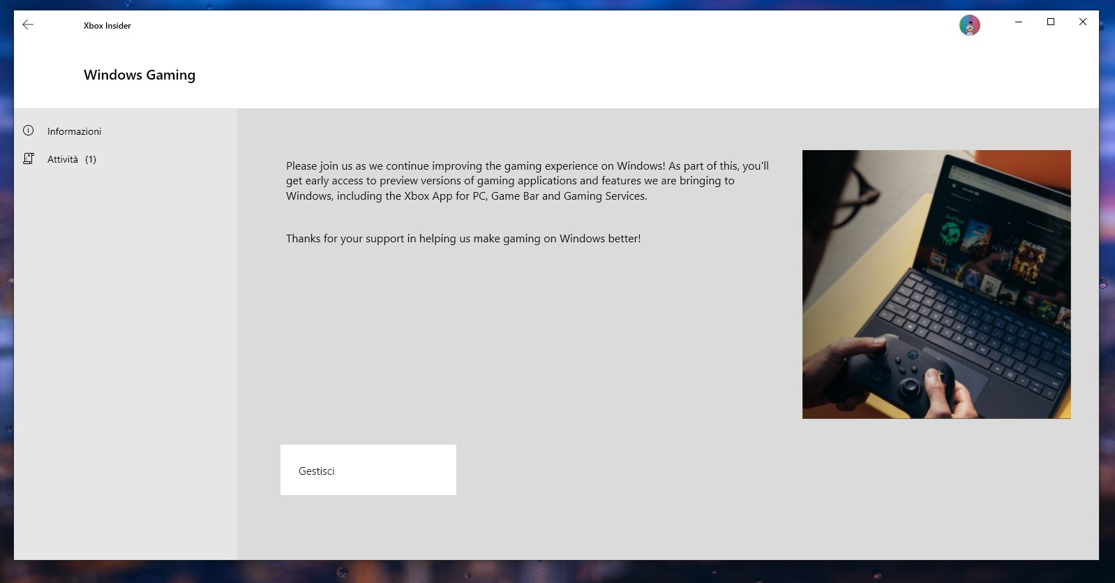 Xbox Insider Hub - Windows - Anteprima Windows Gaming